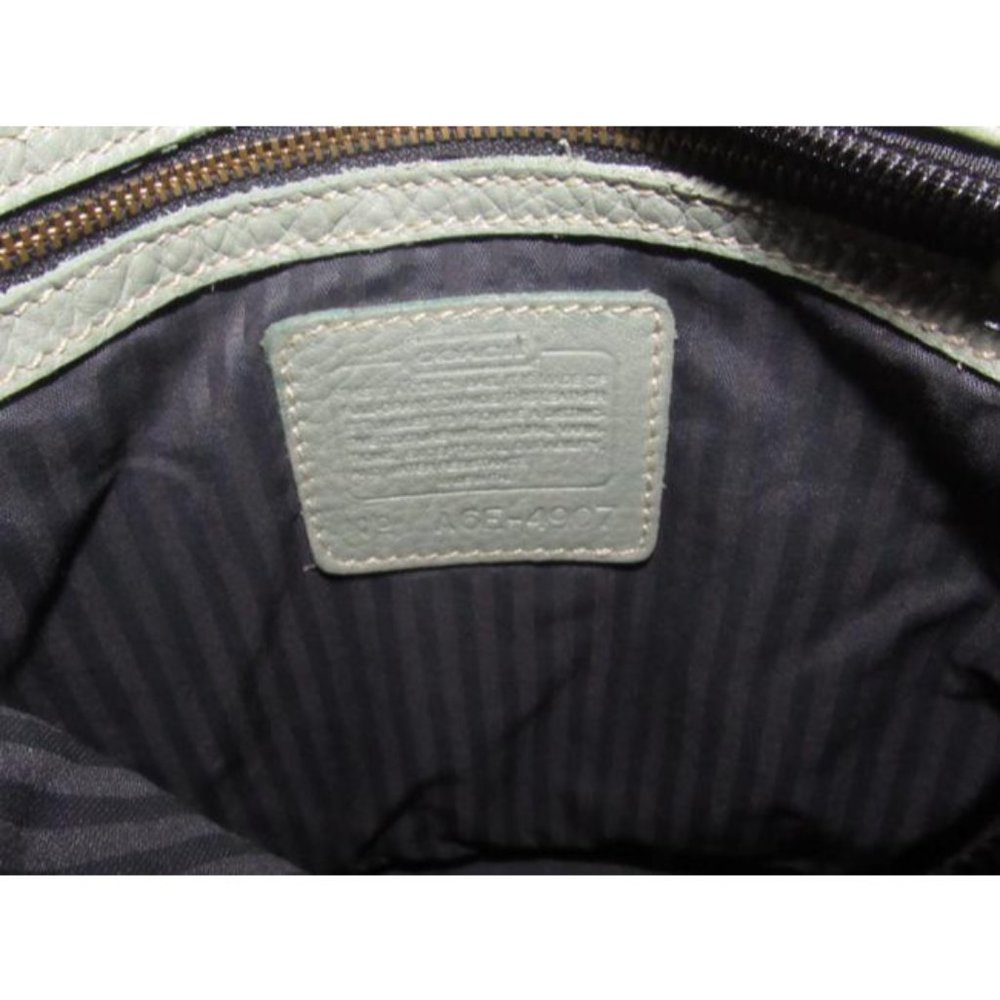 Coach Vintage Sage Green Buttery Soft Leather & Brass Hardware Sonoma Feed bag - Picture 3 of 12